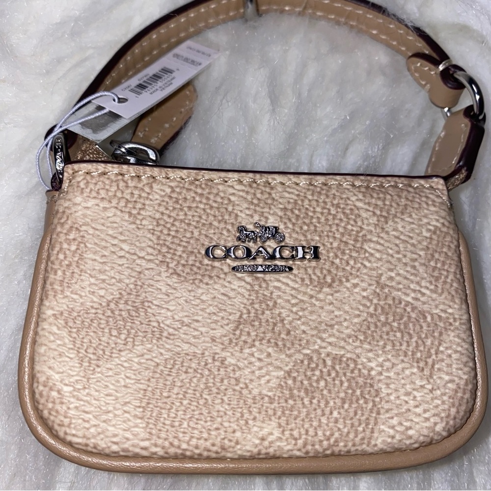 Coach Mini Nolita Bag Charm In Signature Canvas New